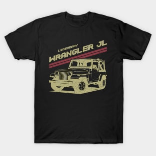 Wrangler JL Jeep car trailcat T-Shirt